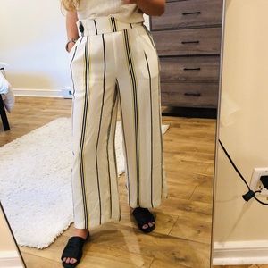 Zara TRF wide leg cropped trousers pants XS